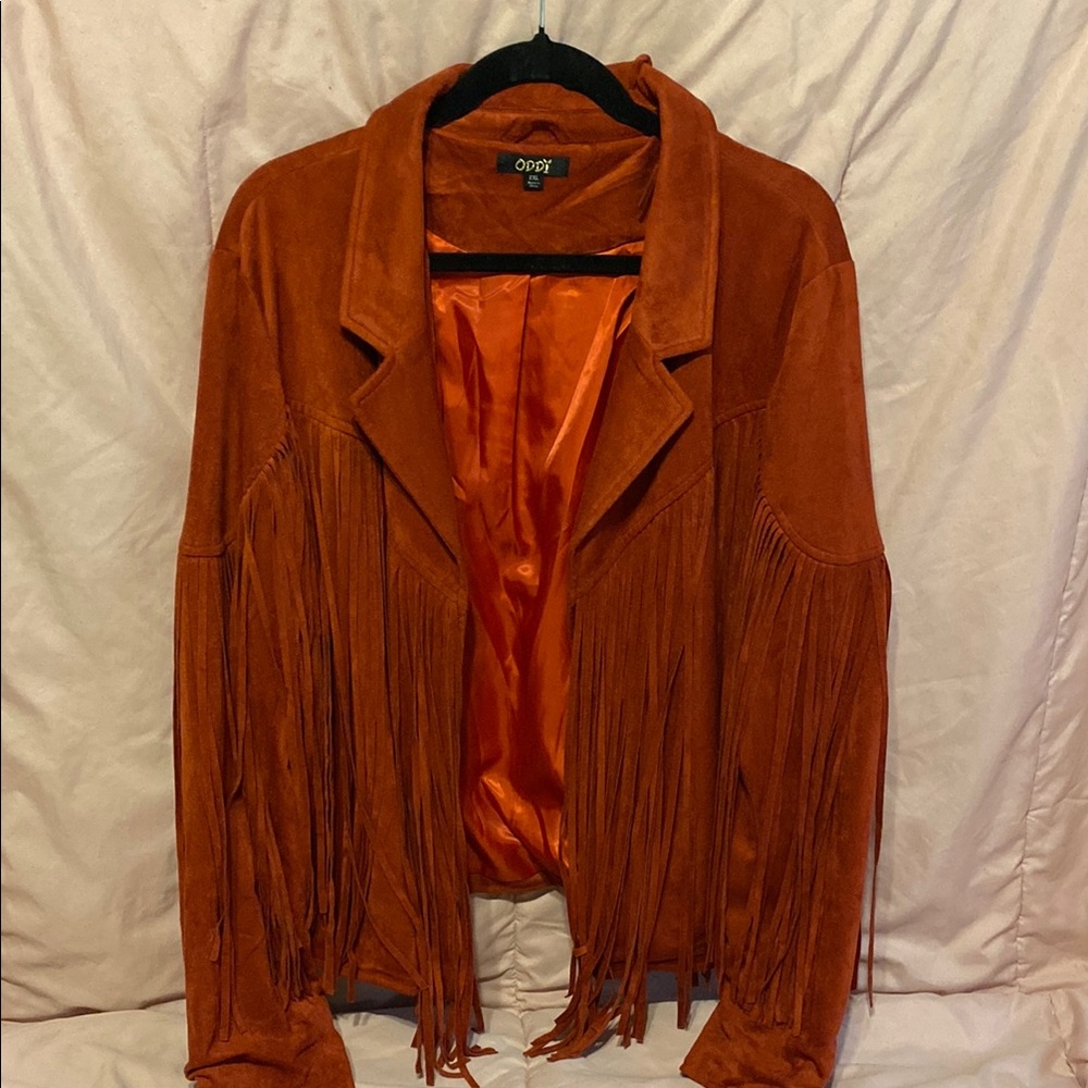 NOR Women's Fringe Jacket - Orange